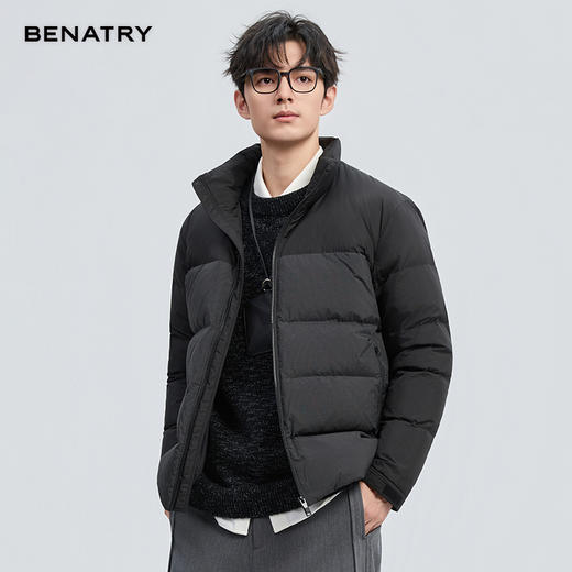 贝纳川冬季新品细格拼接立领面包ECF405261 商品图5