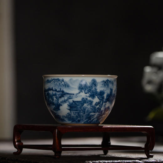 问鼎留青/月白/风水缸杯（自得清阴） 商品图0