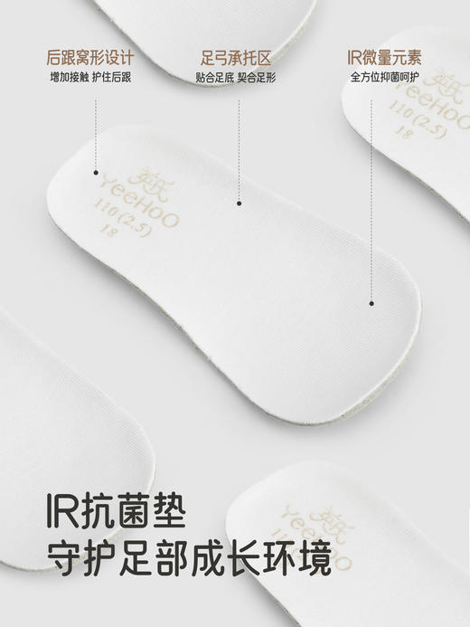 英氏幼童鞋子婴儿学步前鞋宝宝抗菌魔术贴防滑软底YFXHJ3R101A 商品图2