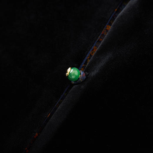 「高货wl」全新升级【铂金会员330/天猫439/差价109】(51755)洛诗琳新中式双面穿丝绒提花马甲2025秋季国风立领上衣女 商品图2