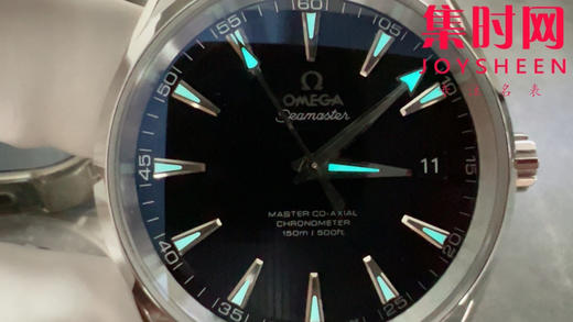 欧米茄VS海马150米系列 黑色盘 3点位日历 Aqua Terra 150米腕表 8500一体机 男士腕表 表径41.5mm 商品图8
