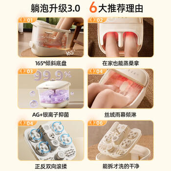 小熊（Bear）泡脚桶加热足浴盆电动按摩熏蒸养生理疗小白桶全自动恒温洗脚桶抑菌送父母长辈生日实用礼物 /家用电器 /个护健康 /足浴盆 商品图6