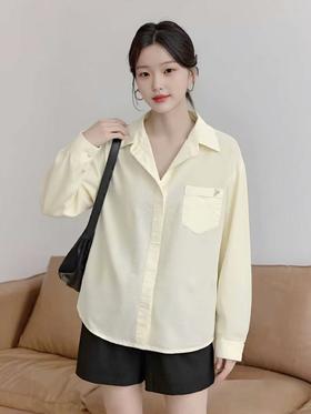 【秋新品】纳易莲品牌2810 100%棉精美小标刺绣衬衫-喜出