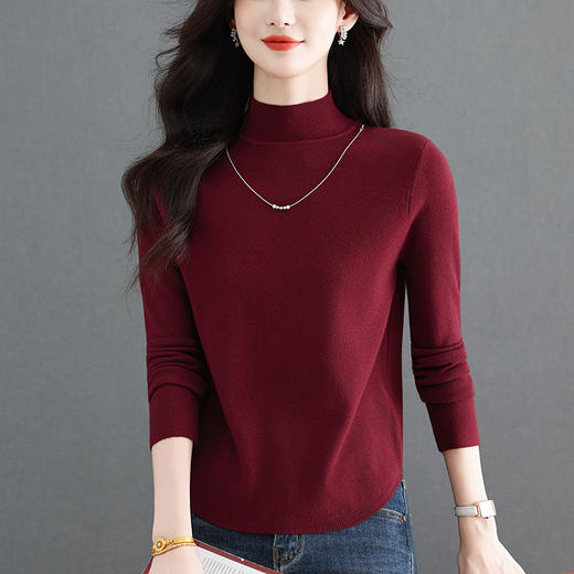 CC 28-1612小衫气质毛衣轻奢减龄半高领打底衫 商品图0
