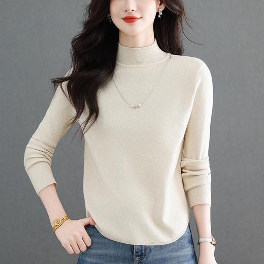 CC 28-1612小衫气质毛衣轻奢减龄半高领打底衫 商品图2