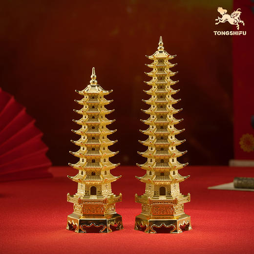 铜师傅《文昌塔》办公室书桌书房铜摆件 家居装饰工艺品送礼摆件 商品图0
