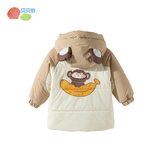 贝贝怡冬季新款男童棉服户外登山连帽防风保暖棉衣夹棉外套ZB3ES058 商品图5