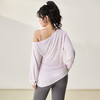 【限时秒】YOGACODE【火树银花系列】大码女性感斜肩显瘦宽松透气休闲运动罩衫DWT225665 商品缩略图3
