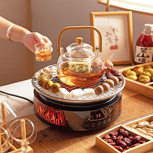摩登主妇围炉煮茶器具全套2025新款电陶炉家用室内煮茶壶玻璃水壶 商品图1