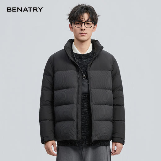 贝纳川冬季新品细格拼接立领面包ECF405261 商品图4