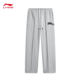 李宁男子冬季加绒保暖直筒卫裤AKLU521-4