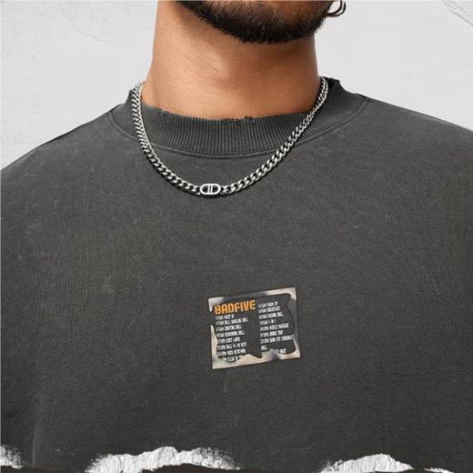 李宁男子秋季反伍系列套头卫衣AWDU267-6曜石灰 商品图1