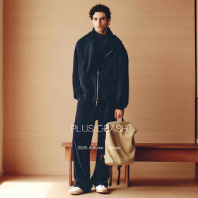 PLUS CRASH2025秋季新款松弛感老钱风拉链卫衣外套夹克休闲裤套装