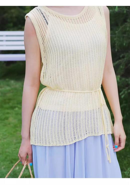 【门店同款】ENJOY夏季“后花园”镂空吊带针织衫 162495641 商品图1