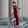 红色旗袍女2025新款中国风新中式改良高端优雅气质舞台表演出服秋 商品缩略图2