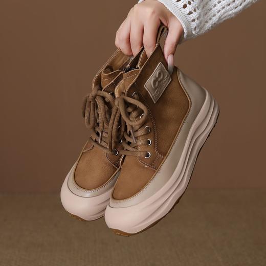 FR 85236马丁靴软底靴厚底真皮休闲鞋 商品图3