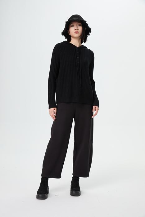 爆款内搭 水淼2025冬新款连帽休闲毛织衫1513 商品图0