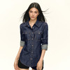 Ariseism 美式复古长袖牛仔衬衫女秋季新款上衣 商品缩略图2
