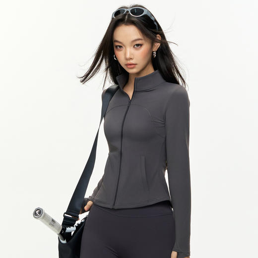 【限时秒】YOGACODE【火树银花系列】秋冬加厚保暖长袖瑜伽服立领拉链修身显瘦健身上衣DWG125681 商品图4