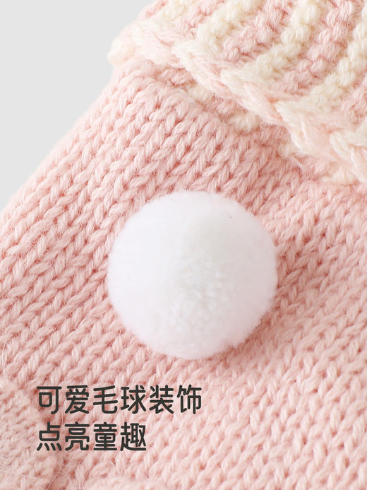 英氏女童手套冬季甜美可爱小兔子粉嫩萌舒适保暖新款YRPMJ4R015A 商品图2