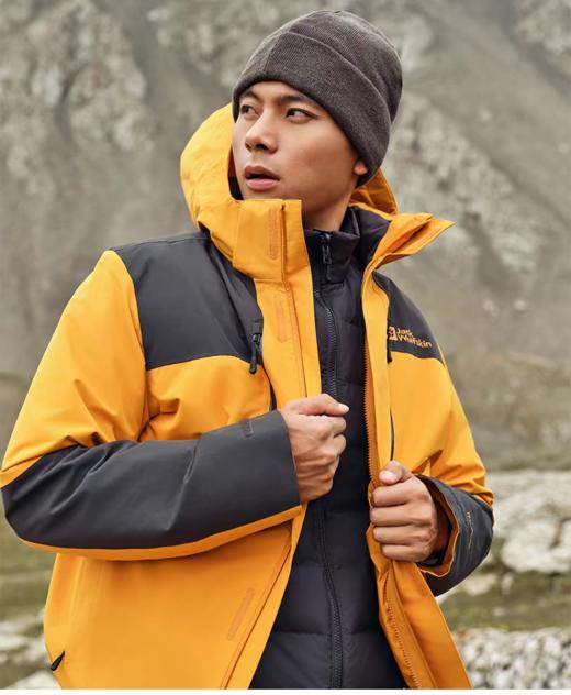 【云粉节】【6折】6楼JACKWOLFSKIN狼爪冬款JASPER男款800蓬鹅绒三合一冲锋衣A61858A-M0043吊牌价3699折后2219 商品图1