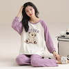 自然醒沁绒女士家居服德绒蓄暖长袖长裤套头睡衣QH 商品缩略图12
