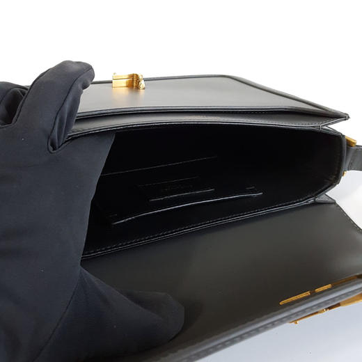 【95新】YSL圣罗兰Solferino 634305中号灰色全皮Solferino豆腐包单肩斜挎包女士161025AK05现售价：7700 商品图7