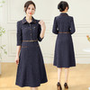 QYM 7258027-Y妈妈装连衣裙中长款厚款A字裙 商品缩略图2