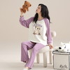 自然醒沁绒女士家居服德绒蓄暖长袖长裤套头睡衣QH 商品缩略图10