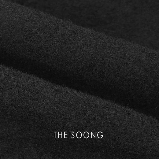 THESOONG|‘十年廓形‘高支羊绒顺毛呢黑色双排扣大衣外套女HBDY7281 商品图7