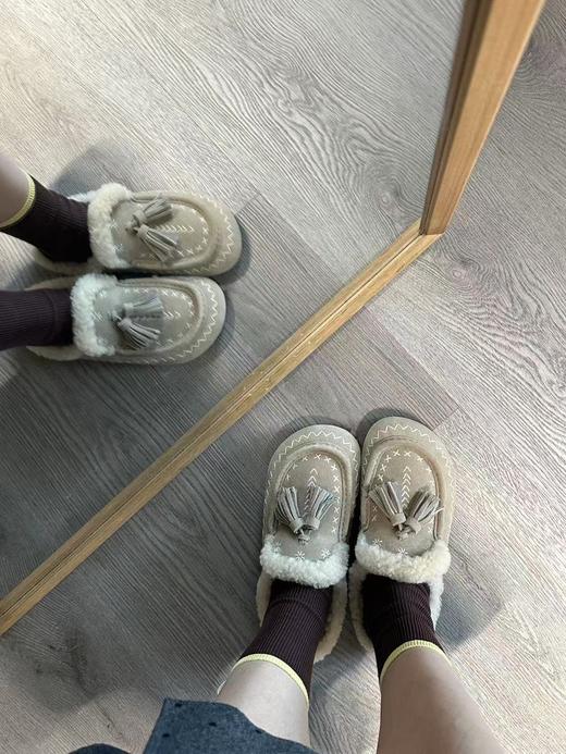 【每双送一对袜子】牛皮羊毛系列毛拖鞋！不退可换码～ 商品图6