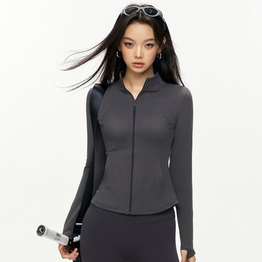 【限时秒】YOGACODE【火树银花系列】秋冬加厚保暖长袖瑜伽服立领拉链修身显瘦健身上衣DWG125681 商品图0