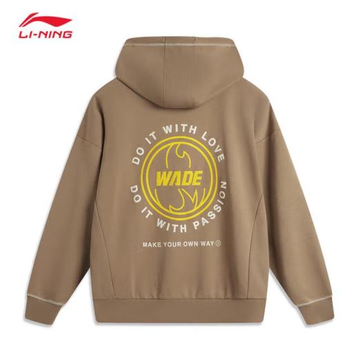 李宁男子秋季韦德印花套头卫衣AWDU271-7 商品图2