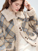 【百图lulu定制】【软萌羊羔大衣】 格子 仿羊羔绒 短外套 商品缩略图4