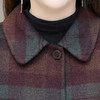 QYM XQ88519-Y格纹呢子翻领厚款毛呢中式复古盘扣休闲外套 商品缩略图3