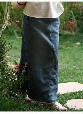 【门店同款】ENJOY夏季玫瑰亮钻腰绳牛仔裙 162263882