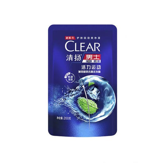 清扬男士去屑洗发露活力运动薄荷型200g补充装 商品图0