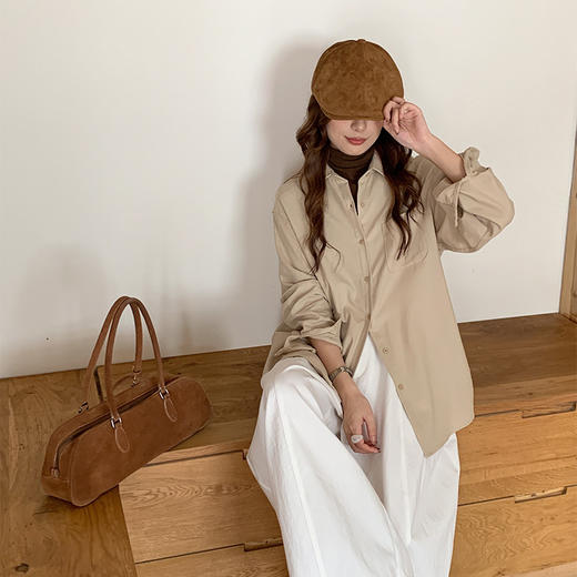 【专柜品质】秋冬新品女士纯棉衬衫 超柔亲肤百搭开衫休闲外套衬衣 商品图1