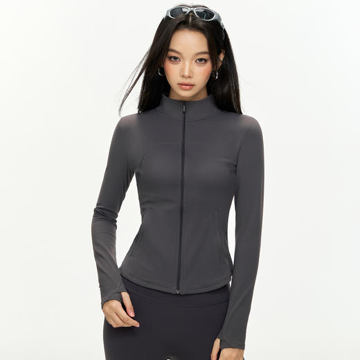 【限时秒】YOGACODE【火树银花系列】秋冬加厚保暖长袖瑜伽服立领拉链修身显瘦健身上衣DWG125681 商品图1