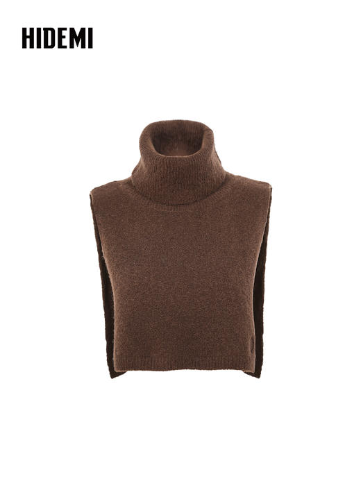 HIDEMI 进口澳洲美利奴圈圈羊毛高领翻领加厚款坎肩 商品图8