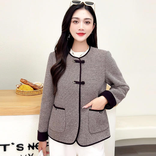 QYM AM5C060-Y小香风短款外套时尚休闲上衣 商品图1