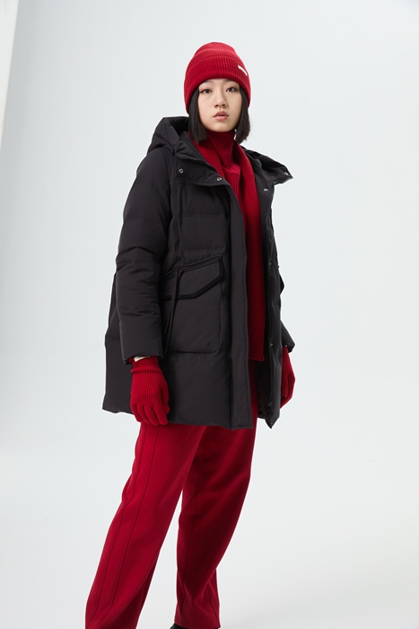 水淼2025冬爆款一手长显瘦保暖中长羽绒服1817
