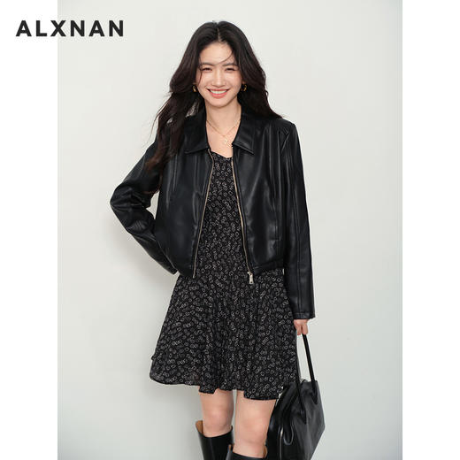 鹿向南「温柔森系」漂亮黑色连衣裙女早秋气质高级感长袖法式裙子 商品图3