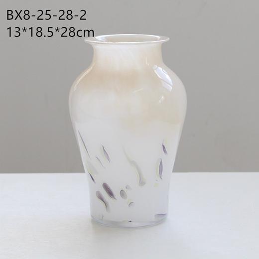 厂家直销中古风玻璃简约奶玉色插花家居花瓶摆件礼品餐桌花瓶装饰 商品图9