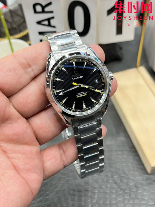 欧米茄VS海马150米系列 大黄蜂 3点位日历 Aqua Terra 150米腕表 8508一体机 男士腕表 表径41.5mm 商品图3