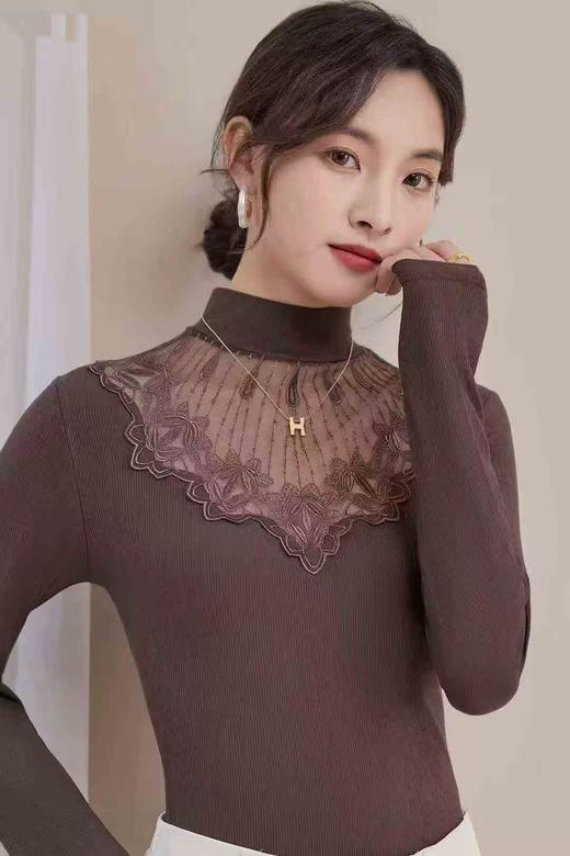 蕾丝刺绣花边时尚小衫内搭外穿肌底衣舒适透气自带气质16685102 商品图3