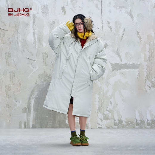 BJHG不计后果长款羽绒服男款冬季双面穿2025新款大口袋防寒外套女 商品图1