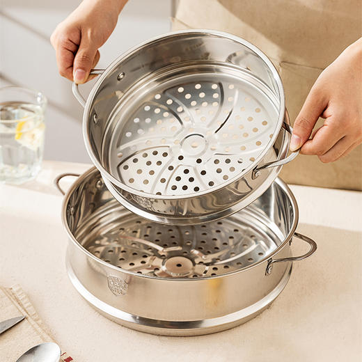摩登主妇316L不锈钢蒸屉电饭煲蒸格食品级家用小奶锅蒸锅篦子蒸笼 商品图1
