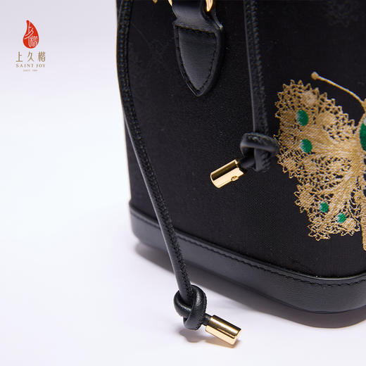 新中式包包 宋锦 女士腋下背包 黑金蝴蝶 BWS25A0104 商品图2