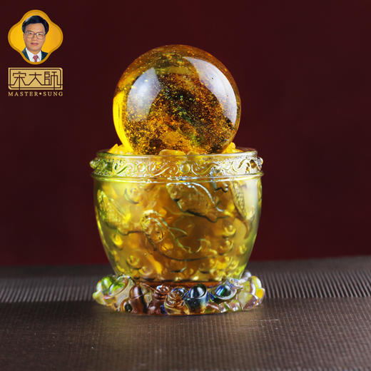宋韶光大师2026年 九鱼聚宝桶 古法琉璃摆件桌面摆件 商品图4